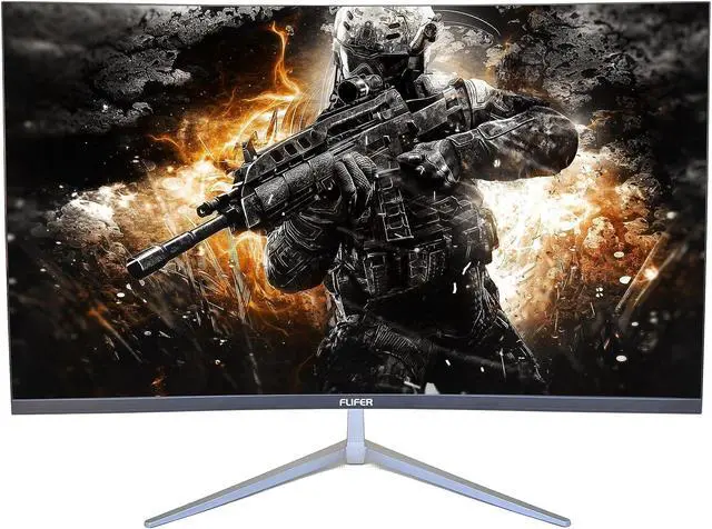 Main image of FLIFER 32 Inch Curved Gaming Monitor, 75Hz 1920x1080 1080p, FHD with HDMI VESA, Built-in Speaker, Ultra Thin 32", 4000:1 Contrast Ratio, 99% sRGB