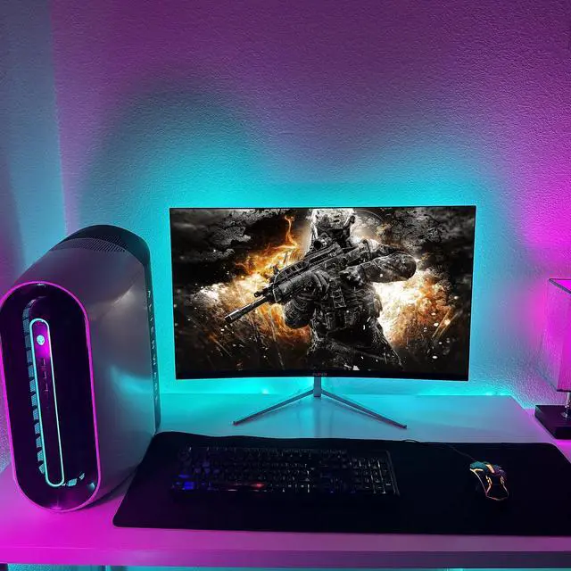 Alt view image 4 of 5 - FLIFER 32 Inch Curved Gaming Monitor, 75Hz 1920x1080 1080p, FHD with HDMI VESA, Built-in Speaker, Ultra Thin 32", 4000:1 Contrast Ratio, 99% sRGB