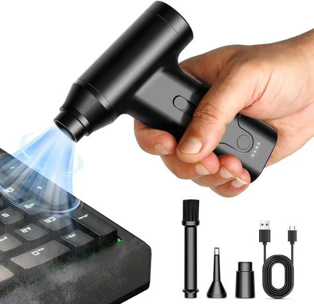 Main image of Air Duster, 110000RPM Compressed Air Duster,Powerful Replace Compressed Air Can,Portable Electric Air Duster/No Canned Air Blower for PC,Car,Home,Office,Cordless Keyboard Cleaner