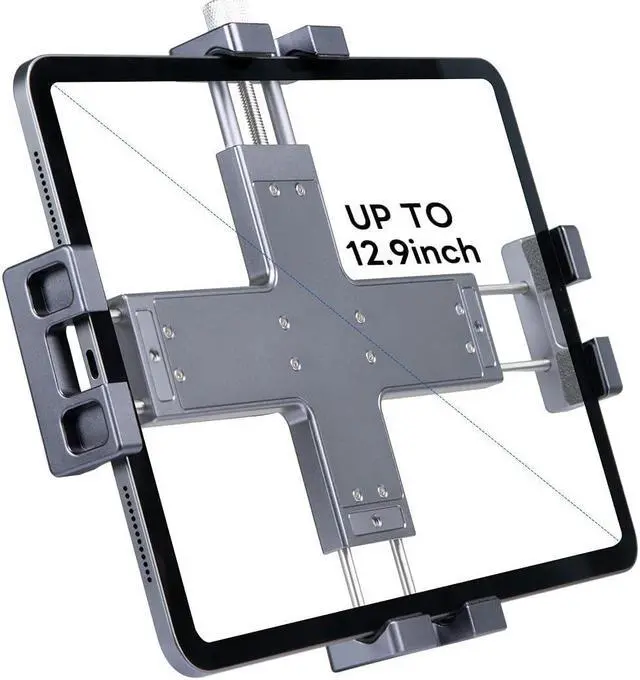 Main image of FANAUE iPad Holder for Car, Tablet Stand for Vehicle Truck Mount Compatible with 17mm Ball Head, 360deg Rotatable Pad Stand for Office Desk, Windshield, Dashboard, Supports 8-12.9" iPad mini Pro