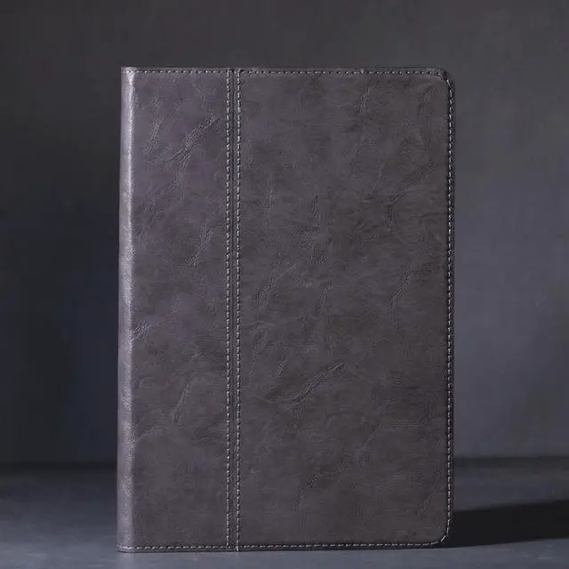 Alt view image 3 of 5 - Gexmil Genuine Leather Case for Samsung Galaxy Tab S10 / S9 Ultra 14.6 Inch with Pencil Holder,Shockproof Protective Adjustable Kickstand Smart Folio Flip Tablet Cover, Grey