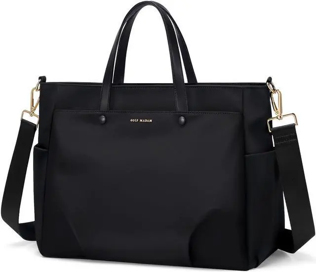 Main image of Laptop Shoulder Bag 14 Inch, Computer Shoulder Bag Large Work Tote Bag for Women, Laptop Carrying Case Stylish Handbag for Business Travel (Black)