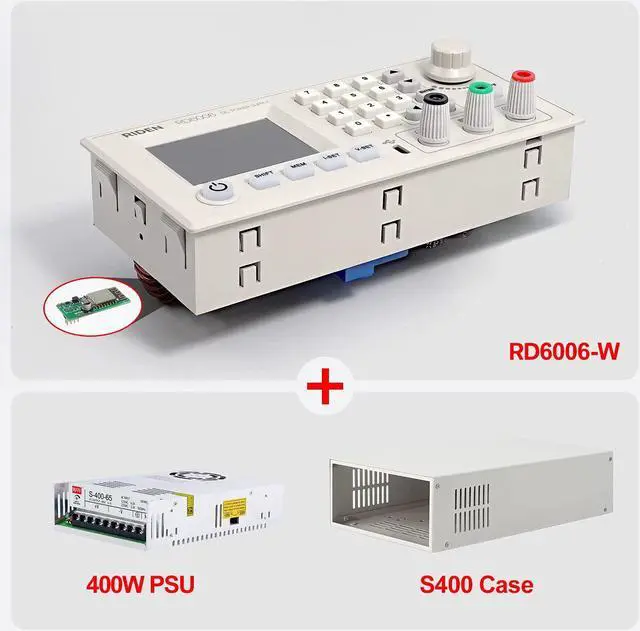 Alt view image 2 of 5 - RD RD6006W 60V 6A DC DC Step Down Power Supply Whole Set not Assembled (RD6006W+S400 case+ 400W PSU)
