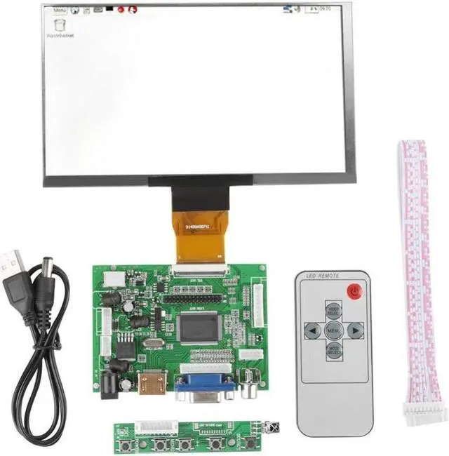 Main image of Hilitand 7" TFT LCD Display VGA Monitor Screen Kit 1024x600 Compatible with 3/2