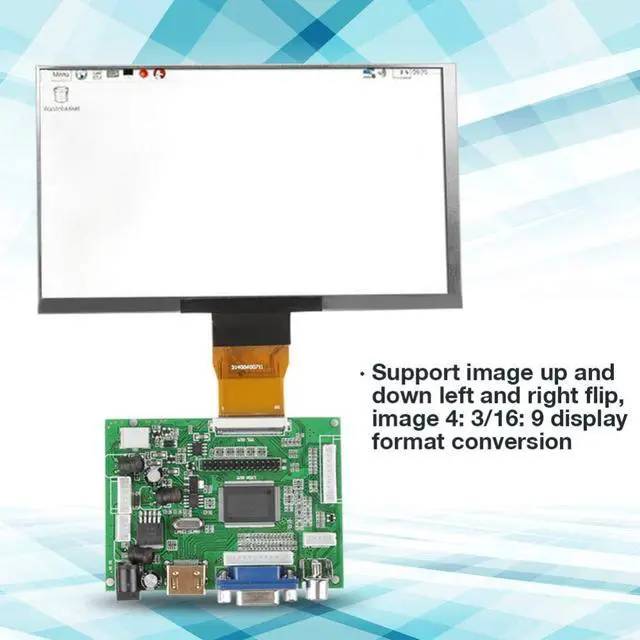 Alt view image 3 of 4 - Hilitand 7" TFT LCD Display VGA Monitor Screen Kit 1024x600 Compatible with 3/2