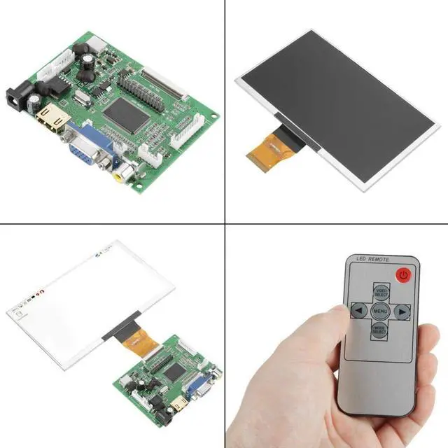 Alt view image 4 of 4 - Hilitand 7" TFT LCD Display VGA Monitor Screen Kit 1024x600 Compatible with 3/2