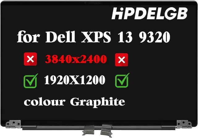 Alt view image 2 of 5 - HPDELGB Replacement for Dell XPS 13 Plus 9320 9PG51 09PG51 1920x1200 13.4" LCD Touch Screen Digitizer Display Assembly (Graphite)