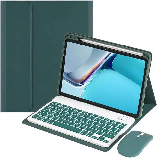 Main image of kaidisen Keyboard Case Mouse for iPad Air 11 inch M3/M2 (2025/2024)/ Air 10.9 inch 4th 5th Generation/Pro 11 inch 4th/3rd/2nd Gen Detachable Cute Color Keyboard Case,Dark Green