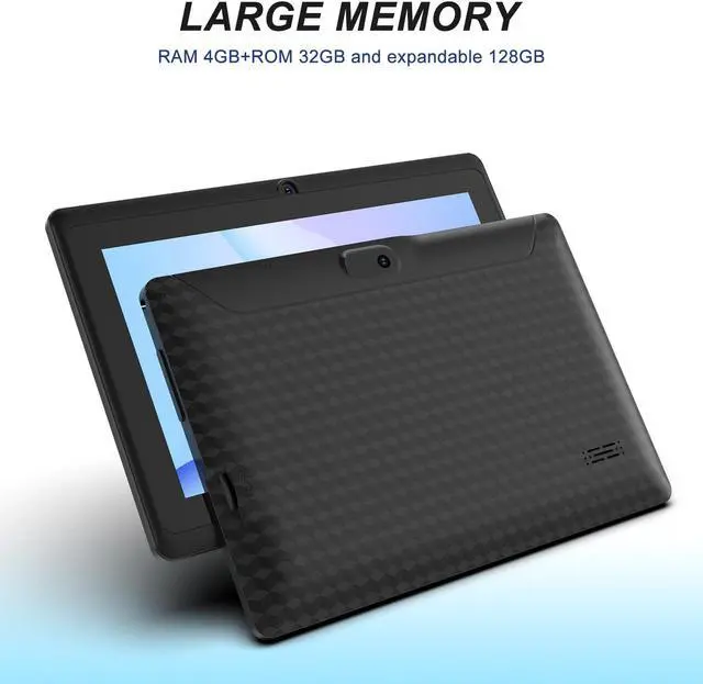 Alt view image 3 of 5 - HOTTABLET Tablet, 7 inch Android 12, 4GB+ 32GB, IPS Screen, Dual Camera, Bluetooth, WiFi Tab, IPS Screen, Black