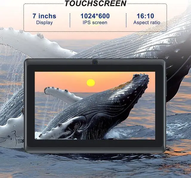 Alt view image 2 of 5 - HOTTABLET Tablet, 7 inch Android 12, 4GB+ 32GB, IPS Screen, Dual Camera, Bluetooth, WiFi Tab, IPS Screen, Black