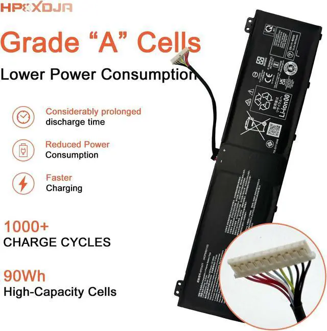 Alt view image 3 of 5 - HPXXDJA AP21A7T Laptop Battery Compatible with Acer Nitro 5 AN517-55 Helios 300 PH317-56 PH315-54-55 PH315-55-75K6 PH315-55-78LF PH317-56-78LY PH317-56-724M Series AP21A8T AP21A5T KT0040G014
