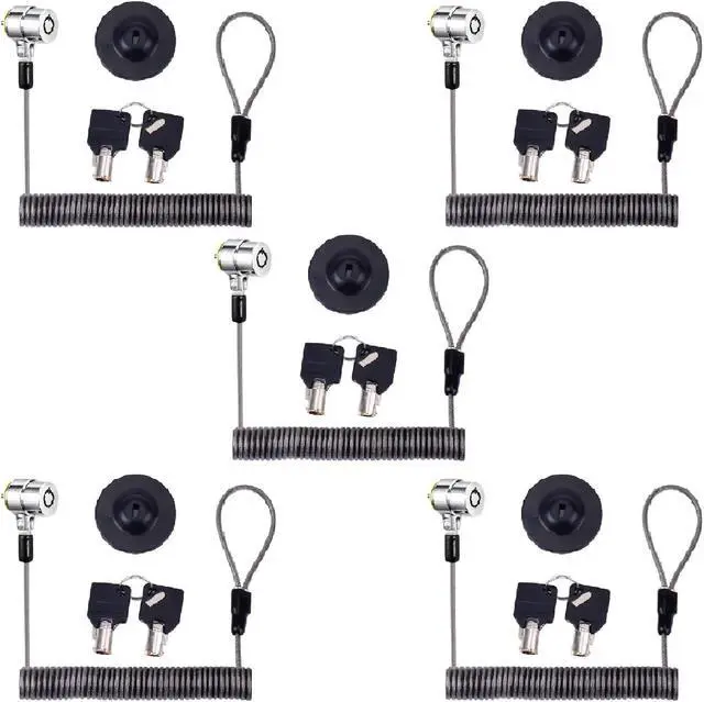 Main image of I3C Laptop Cable Lock Hardware Security Cable Lock Anti Theft Retractable Lock for iPad Tablet Laptop MacBook Dell HP Kindle Surface Samsung Android and All Other Notebooks and Tablets(5pack)