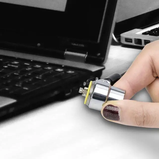 Alt view image 5 of 5 - I3C Laptop Cable Lock Hardware Security Cable Lock Anti Theft Retractable Lock for iPad Tablet Laptop MacBook Dell HP Kindle Surface Samsung Android and All Other Notebooks and Tablets(5pack)
