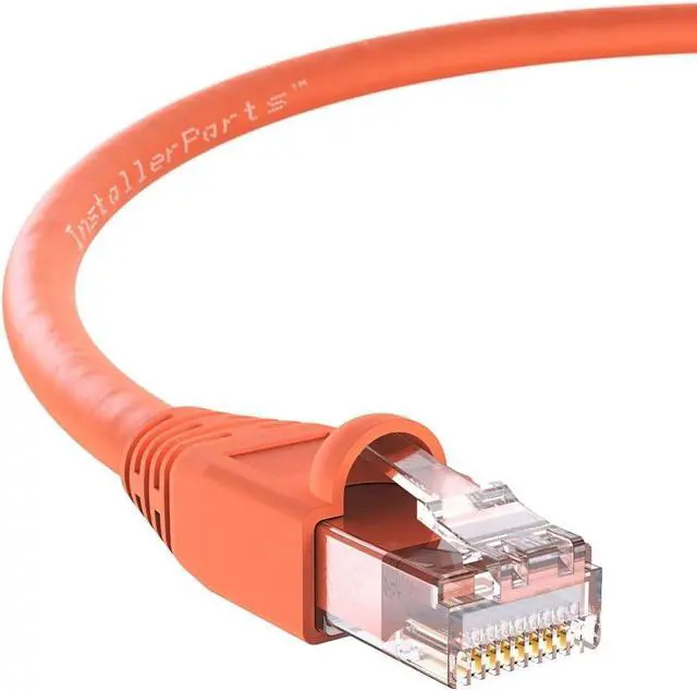 Main image of InstallerParts Ethernet Cable CAT6A Cable UTP Booted 75 FT - Orange - Professional Series - 10Gigabit/Sec Network/High Speed Internet Cable, 550MHZ