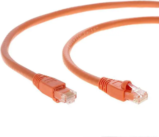 Alt view image 4 of 5 - InstallerParts Ethernet Cable CAT6A Cable UTP Booted 75 FT - Orange - Professional Series - 10Gigabit/Sec Network/High Speed Internet Cable, 550MHZ