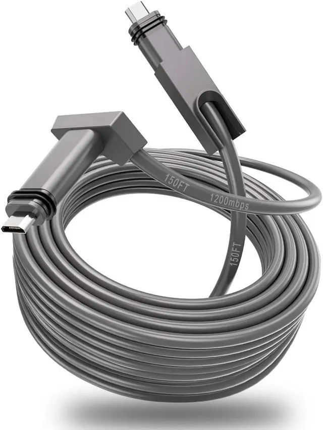 Main image of GTOMNI Starlink Cable 150FT Satellite Replacement Cable for Starlink Actuated Gen 2 Dish and Router,Starlink Rectangular Satellite V2 Starlink Cable Extension for Starlink Accessories, Grey