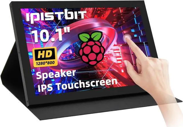 Main image of iPistBit 10.1inch Touchscreen Monitor, 1280x800 Dual-Speaker HDMI Portable Monitor for PC/Laptop/Raspberry Pi/Banana Pi/Game Console