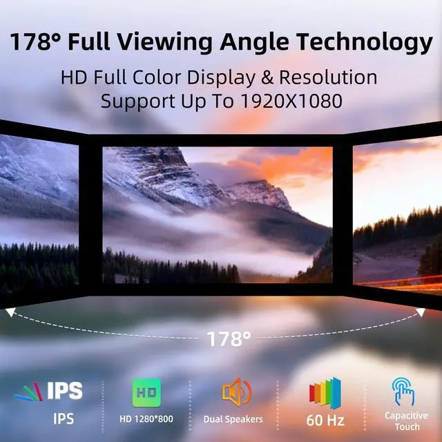 Alt view image 3 of 5 - iPistBit 10.1inch Touchscreen Monitor, 1280x800 Dual-Speaker HDMI Portable Monitor for PC/Laptop/Raspberry Pi/Banana Pi/Game Console