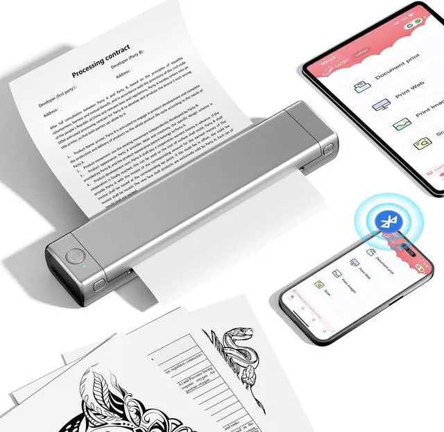 Main image of Itari Portable Printers Wireless for Travel, M08F Inkless Thermal Printer Support 8.5'' x 11'' US Letter, Bluetooth Mobile Printer Compatible with Android and iOS Phone & Laptop
