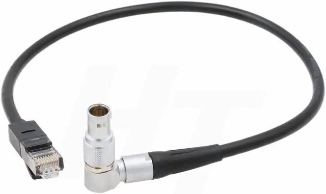 Main image of HangTon Teradek COLR Cat5e Ethernet RJ45 Cable to ARRI Alexa Mini Camera 10-Pin Connector (40 cm, rotate right angle 10pin)