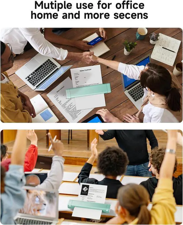 Alt view image 5 of 5 - Itari Portable Wireless Printer for Travel - Bluetooth Tattoo Stencil Printer, 8.5" X 11" US Letter, No-Ink Thermal, Case Included, Compatible with Android & iOS