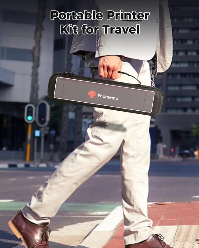 Alt view image 3 of 5 - Itari Portable Wireless Printer for Travel - Bluetooth Tattoo Stencil Printer, 8.5" X 11" US Letter, No-Ink Thermal, Case Included, Compatible with Android & iOS