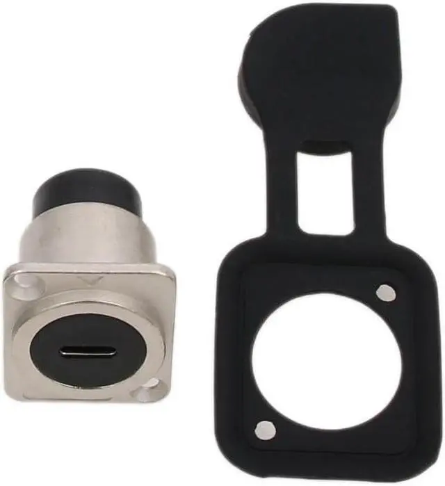 Alt view image 3 of 4 - HangTon 5pack USB C Type-C Waterproof Coupler Connector Panel Socket Bulkhead Feed Through, Inline Cable Female to Female Extension