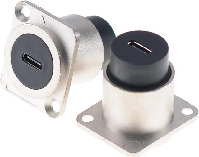 Main image of HangTon 5pack USB C Type-C Waterproof Coupler Connector Panel Socket Bulkhead Feed Through, Inline Cable Female to Female Extension