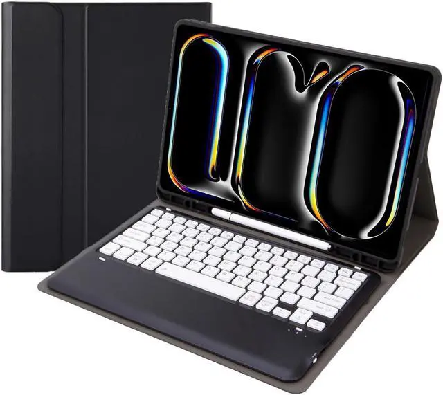 Main image of KcoxdCn New iPad Pro 13 Inch 2024 Keyboard Case for iPad Pro 13 Inch Keyboard Case 2024 Model 7th Generation with Pencil Holder Mutil Angles Stand Cover Detachable Wireless Keyboard (Black)