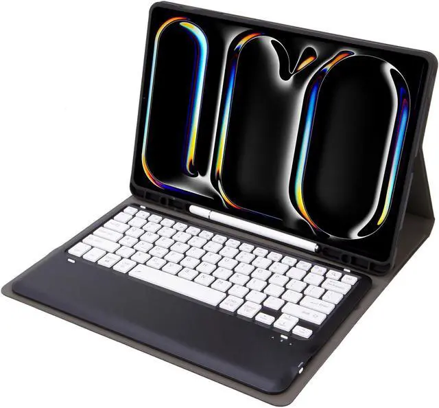 Alt view image 2 of 5 - KcoxdCn New iPad Pro 13 Inch 2024 Keyboard Case for iPad Pro 13 Inch Keyboard Case 2024 Model 7th Generation with Pencil Holder Mutil Angles Stand Cover Detachable Wireless Keyboard (Black)