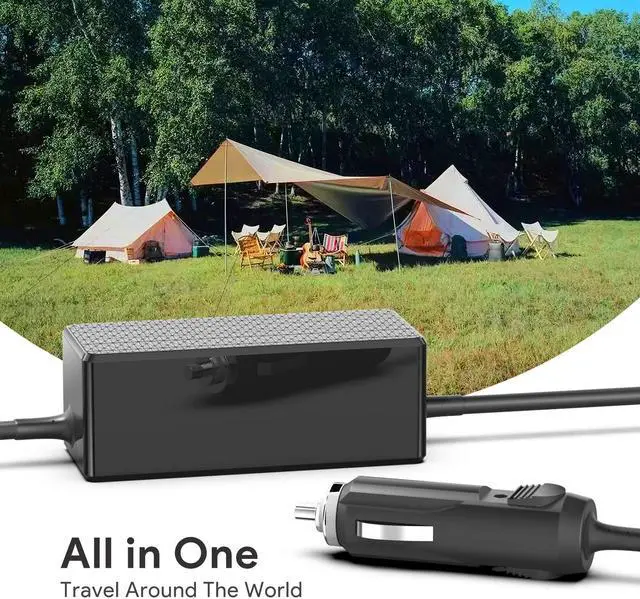 Alt view image 3 of 5 - KFD 100W Universal Car Charger 12V-24V DC Adapter for Lenovo IBM HP Dell Acer Asus MSI Toshiba LG Sony Samsung Laptop Sony LG Soundbar AOC MSI Monitor TV JBL Bose Speaker Power Station Power Supply