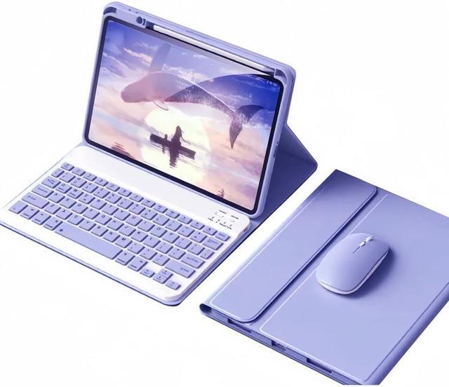 Main image of kaidisen Keyboard Case Mouse Compatible with iPad Pro 11 inch (M4) 2024 Detachable Cute Color Keyboard Case Support Pencil Charging,Purple