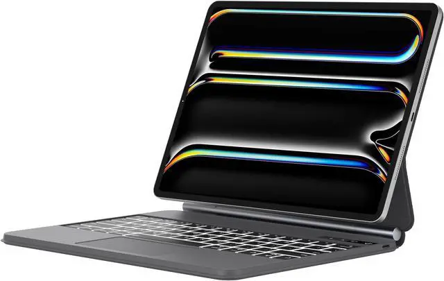 Main image of KVAGO Keyboard Case for iPad Air 13 2024 & iPad Pro 12.9 (6th, 5th, 4th, 3rd Gen), Magic Keyboard for iPad Pro 12.9, Floating Cantilever Stand, Magnetic Keyboard Case with Multi-Touch Trackpad, Grey