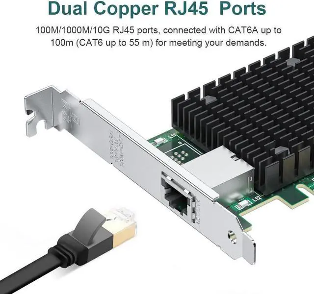 Alt view image 3 of 5 - 10GbE Copper Network Bundle: Versatile Pack of 2 SFP+ to RJ45 Transceiver and PCI-E NIC for Intel X540-T1