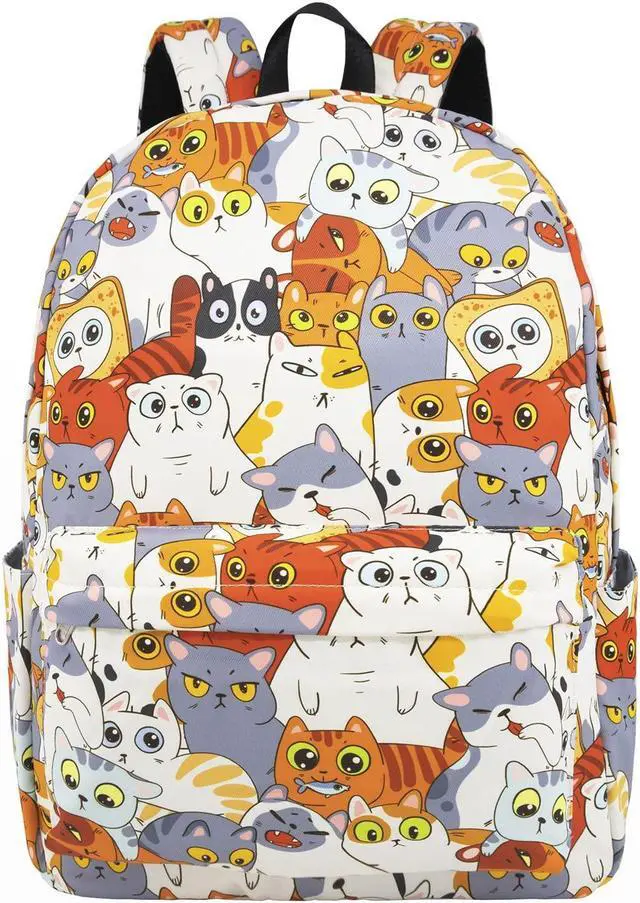 Main image of LI-LOVE Backpack Cute Cat Backpacks for Girls Boys Teens Kids College Middle Elementary High School Student Bookbags Travel Waterproof Book Bag Laptop Back Pack