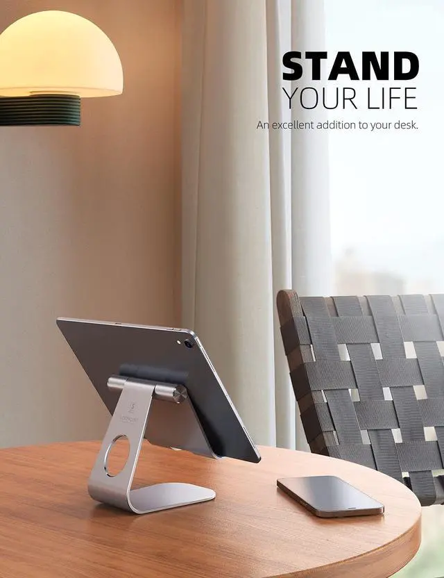 Alt view image 2 of 5 - Lamicall Tablet Stand + 65g Light for Magsafe Wallet Stand