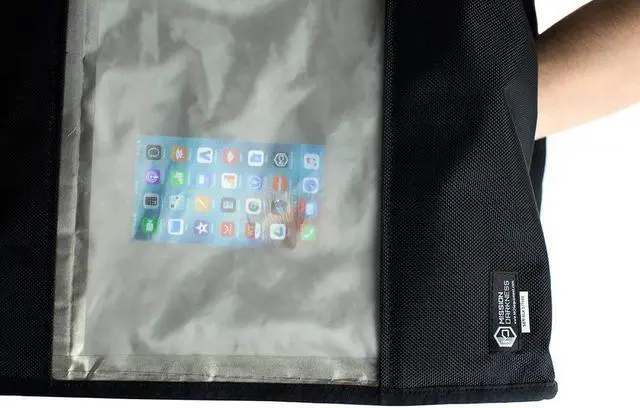 Alt view image 2 of 5 - Mission Darkness BlockBox Touch - Shielded Touch Screen Device Operation Kit // Interrogate Mobile Devices While Shielded from WiFi, Cell, Other Signals