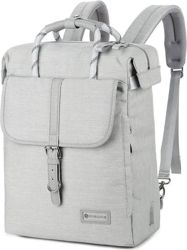 Main image of Nordace Comino Totepack Smart Convertible Bag Backpack with USB Charging Port, Water Resistant - 15.6 Inch Laptop Compartment Laptop Backpack for Everyday, Work (Gray)