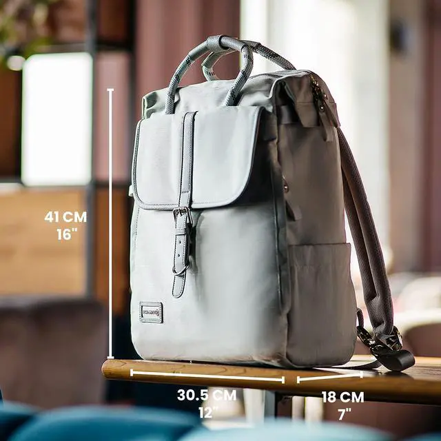 Alt view image 2 of 5 - Nordace Comino Totepack Smart Convertible Bag Backpack with USB Charging Port, Water Resistant - 15.6 Inch Laptop Compartment Laptop Backpack for Everyday, Work (Gray)