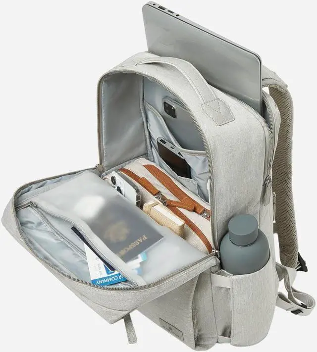 Alt view image 5 of 5 - Nordace Siena Pro 15 Smart Backpack with USB Charging - 16" Laptop Backpack, 20L Daily Backpack for Travel, Everyday, or Work (All Gray)