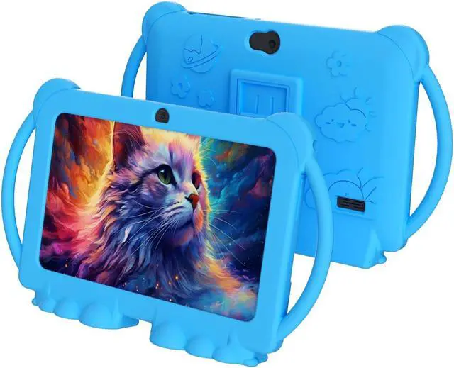 Main image of NOVOJOY 7 Inch Kids Tablet for Kids Android Toddler Tablets Children Tablet for Girls Boys with Protective Cover 32GB+4GB WiFi Bluetooth Dual Camera Educationl Games Parental Control Kids Software.
