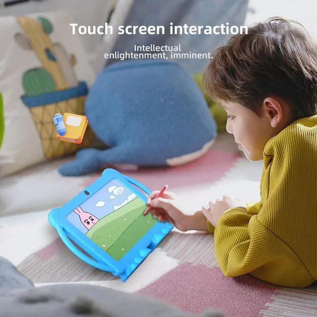 Alt view image 2 of 5 - NOVOJOY 7 Inch Kids Tablet for Kids Android Toddler Tablets Children Tablet for Girls Boys with Protective Cover 32GB+4GB WiFi Bluetooth Dual Camera Educationl Games Parental Control Kids Software.