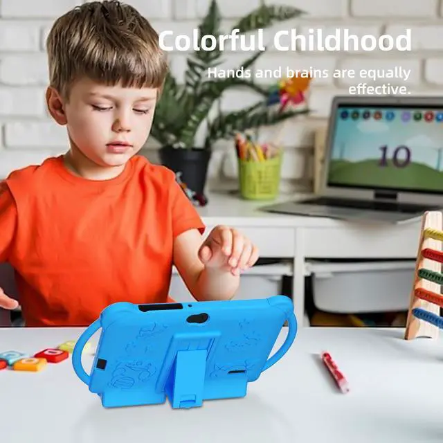 Alt view image 4 of 5 - NOVOJOY 7 Inch Kids Tablet for Kids Android Toddler Tablets Children Tablet for Girls Boys with Protective Cover 32GB+4GB WiFi Bluetooth Dual Camera Educationl Games Parental Control Kids Software.