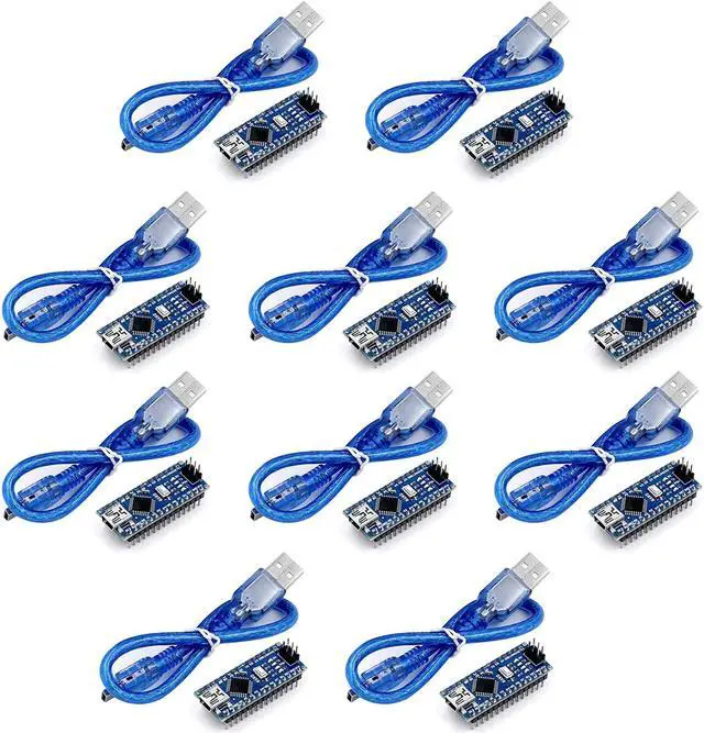 Main image of for Nano V3.0 Module ATmega328P 5V 16MHz CH340G Chip Microcontroller Development Board USB Cable for Arduino (10pcs)