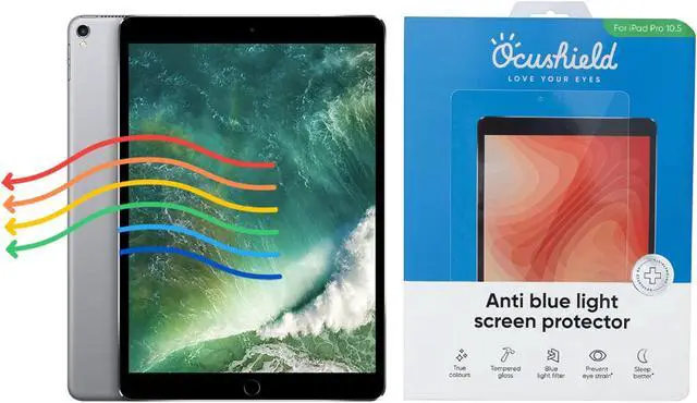 Main image of Ocushield Anti Blue Light Screen Protector for Apple iPad Pro 10.5" (2nd Gen, 2017)/iPad Air 3 (2019) - Blue Light Filter for iPad - Eye Protection - Accredited Medical Device - Anti-Glare