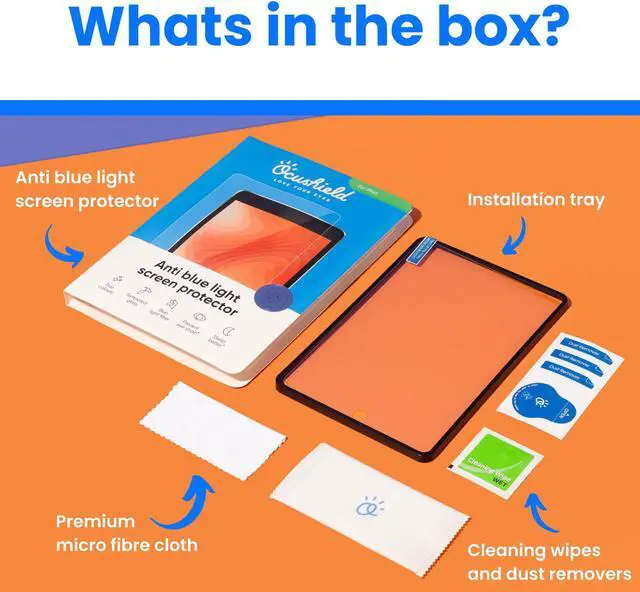 Alt view image 3 of 5 - Ocushield Anti Blue Light Screen Protector for Apple iPad Pro 10.5" (2nd Gen, 2017)/iPad Air 3 (2019) - Blue Light Filter for iPad - Eye Protection - Accredited Medical Device - Anti-Glare