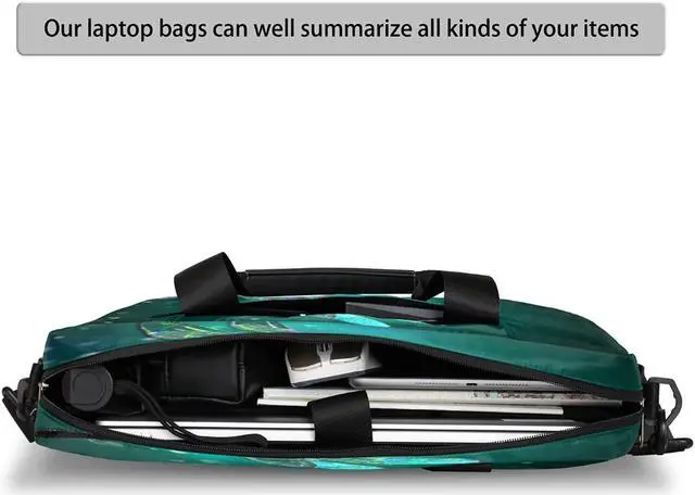 Alt view image 3 of 4 - Dragonfly Pattern Computer Bag, Waterproof Laptop Sleeve Case, 16 Inch Laptop Satchel Briefcase Carrying Bag for Men Women Business Travel College