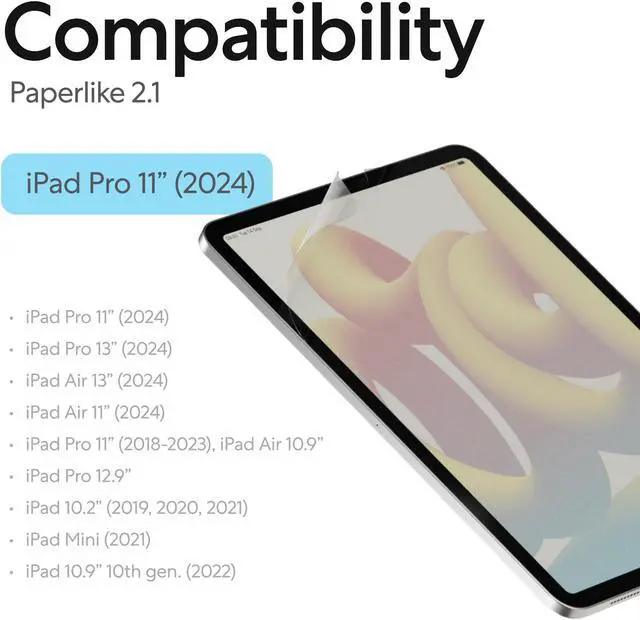 Alt view image 2 of 5 - Paperlike 2.1 (2 Pieces) for iPad Pro 11" (2024) - Transparent Screen Protector for Notetaking and Drawing like on Paper