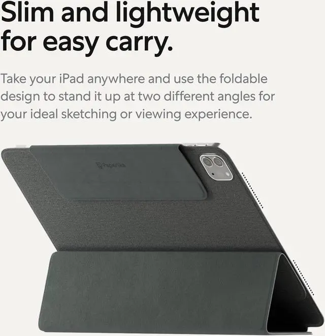 Alt view image 4 of 5 - Paperlike Folio Case for iPad Pro 11" (2020/21/22), iPad Air 11" (2024/25) & iPad Air 10.9" (2020/22) - Magnetic, Lightweight, Slim, Protective case with Apple Pencil Charging, auto Sleep/Wake