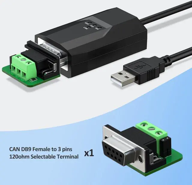 Alt view image 2 of 3 - Pibiger USB to CAN Analyzer CAN FD Speed Up to 12M Isolated Against USB 2.5KV